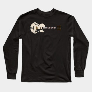 Pixel Classic White ES Guitar Long Sleeve T-Shirt